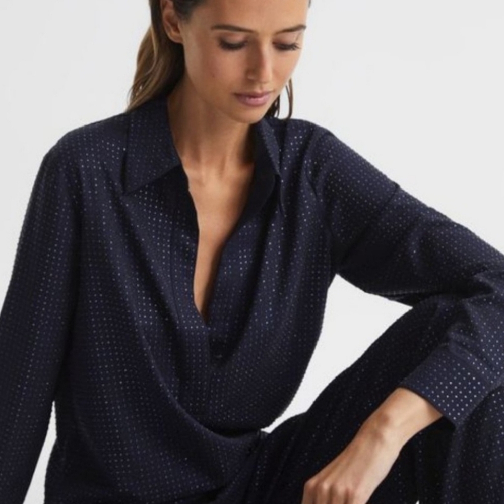 Reiss Matilda Crystal Embellished Blouse